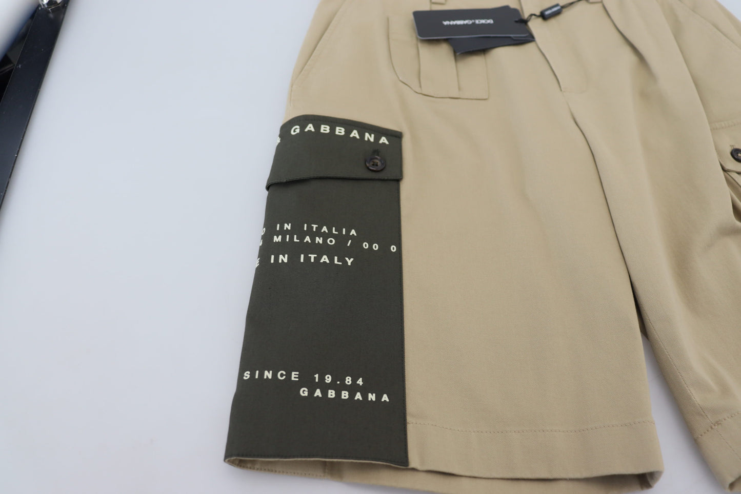 Dolce & Gabbana Elegant Beige Cotton Blend Designer Shorts