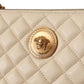 Versace Elegant Quilted Nappa Leather Tote