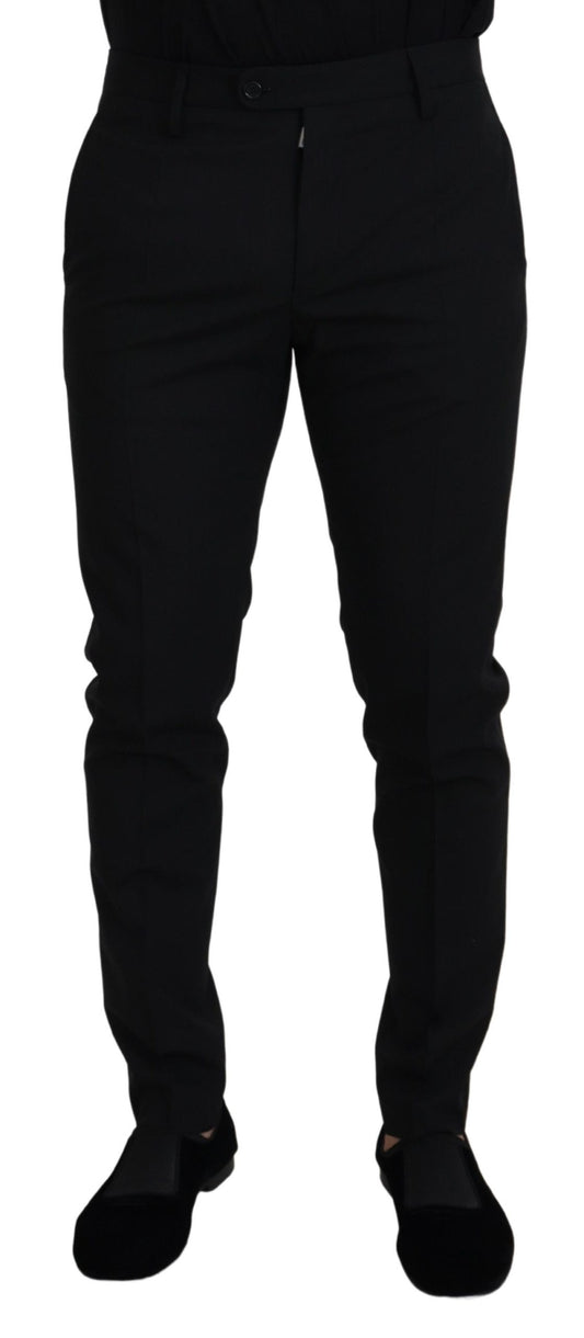 Dolce & Gabbana Elegant Black Wool-Blend Trousers