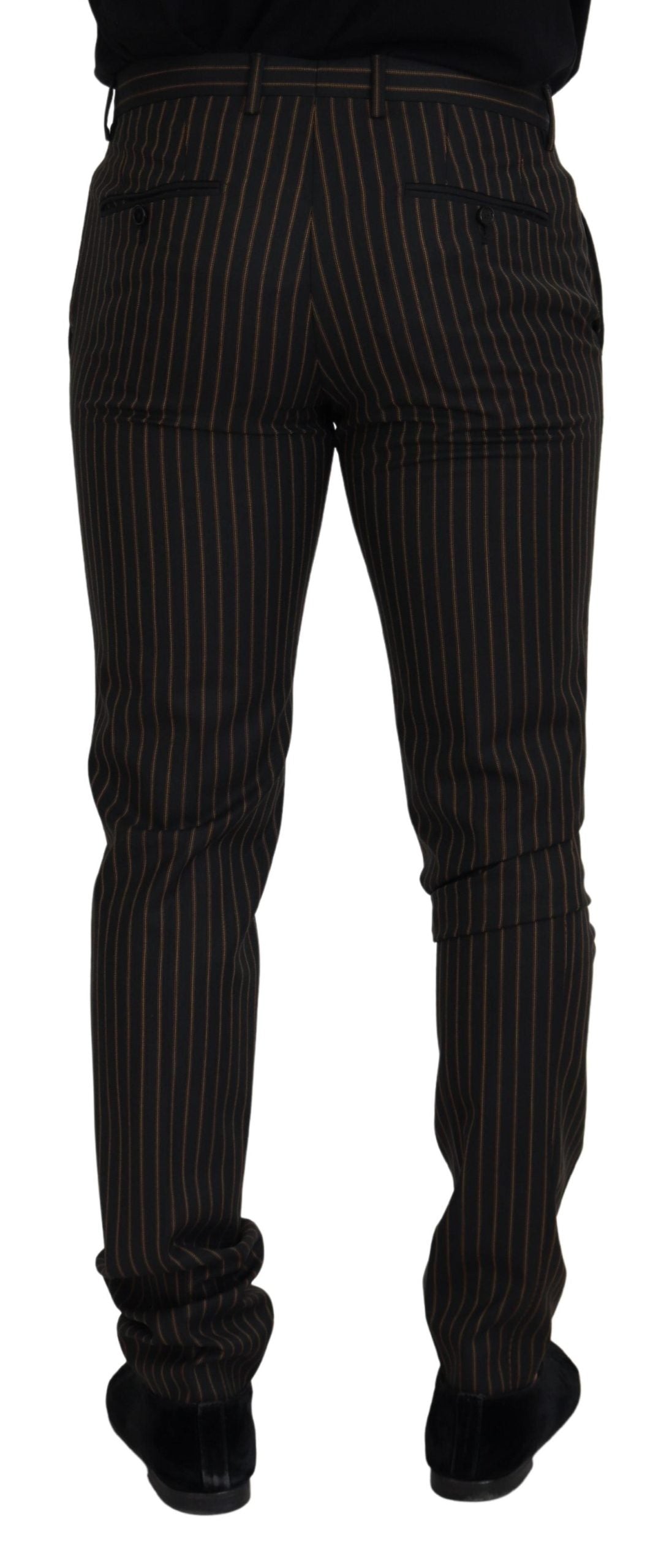 Dolce & Gabbana Elegant Striped Cotton Blend Pants