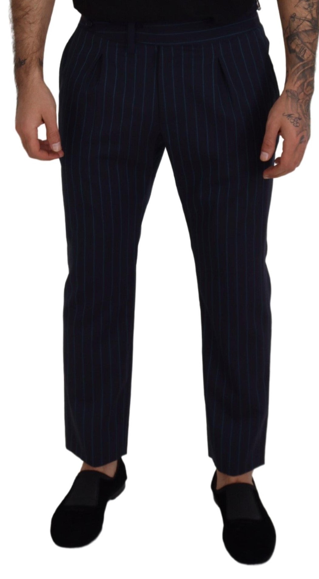 Dolce & Gabbana Elegant Stripe Virgin Wool Trousers