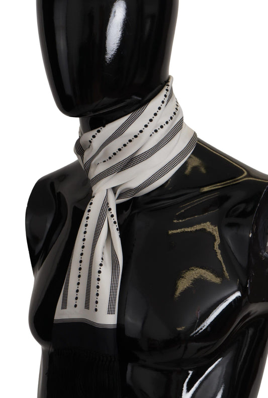 Dolce & Gabbana Elegant Monochrome Silk Men's Scarf