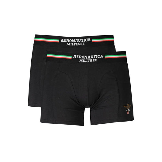 Aeronautica Militare Black Cotton Underwear