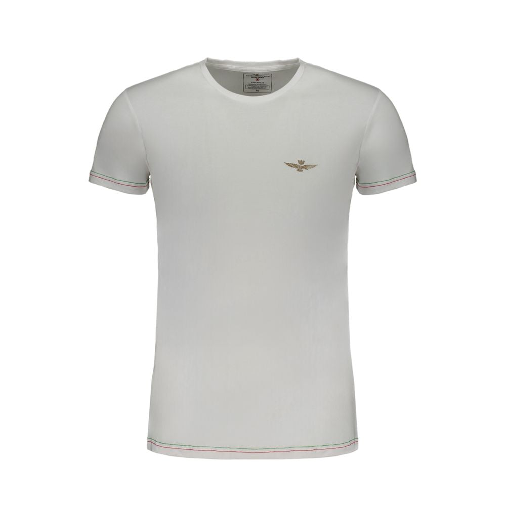 Aeronautica Militare White Cotton T-Shirt