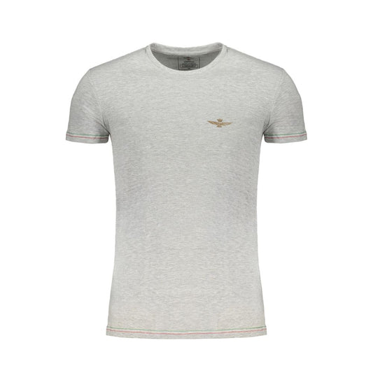 Aeronautica Militare Gray Cotton T-Shirt