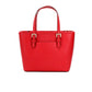 Michael Kors Jet Set Bright Red Leather XS Carryall Top Zip Tote Bag Purse