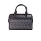 Michael Kors Travel XS Black Silver Signature PVC Duffle Crossbody Bag Purse