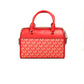 Michael Kors Travel XS Bright Red Signature PVC Duffle Crossbody Bag Purse