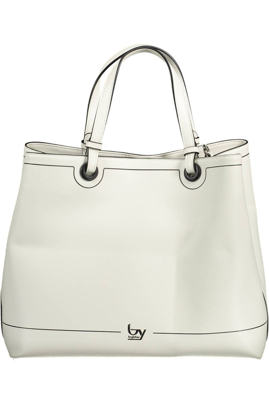 BYBLOS Elegant Two-Compartment White Handbag