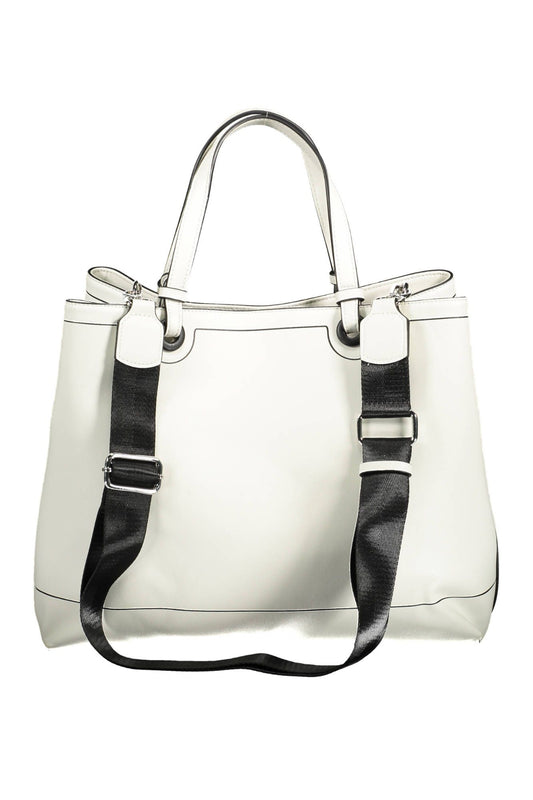 BYBLOS Elegant Two-Compartment White Handbag