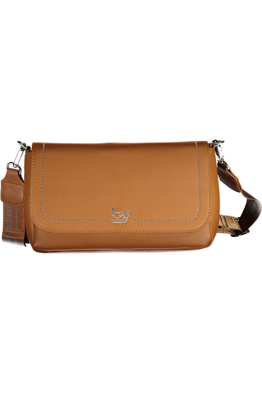 BYBLOS Elegant Brown Polyurethane Handbag with Logo