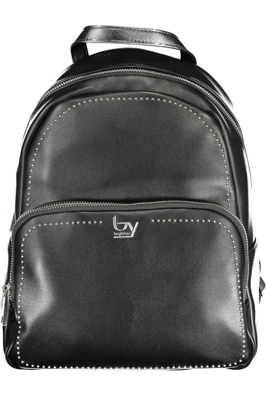 BYBLOS Elegant Designer Black Backpack with Contrasting Details