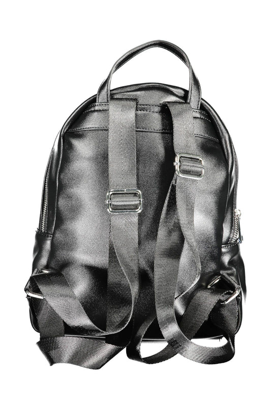 BYBLOS Elegant Designer Black Backpack with Contrasting Details