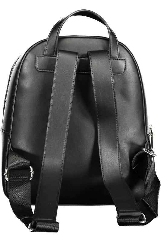 BYBLOS Elegant Black Backpack with Contrasting Details