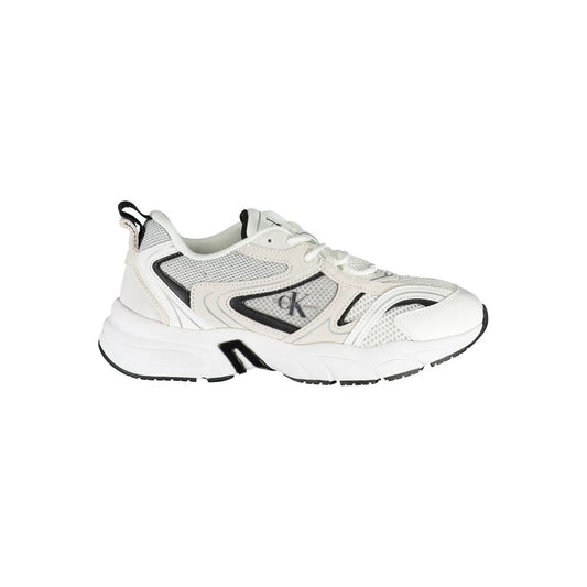 Calvin Klein Elegant White Sneakers with Contrast Details
