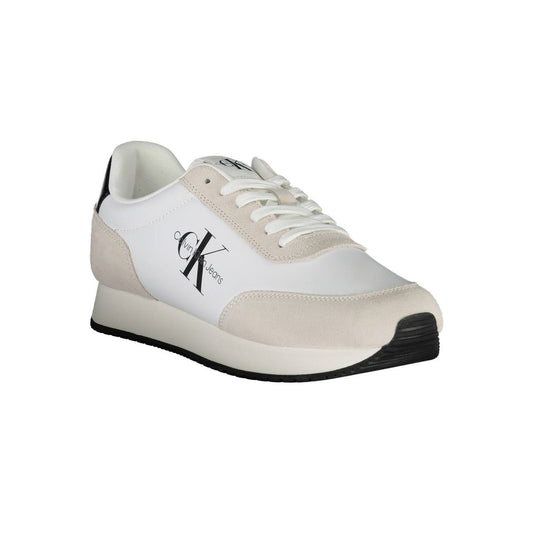 Calvin Klein Sophisticated White Sneakers with Contrast Details