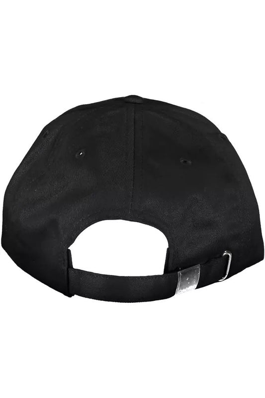 Calvin Klein Sleek Black Visor Hat with Signature Logo