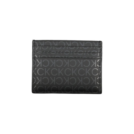 Calvin Klein Sleek Black Card Holder with Contrast Detailing