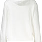Cavalli Class Elegant White Hooded Sweatshirt