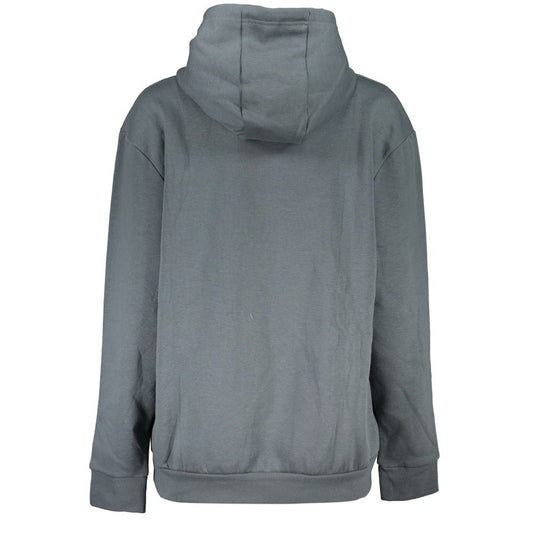 Cavalli Class Sleek Gray Fleece Hooded Sweatshirt