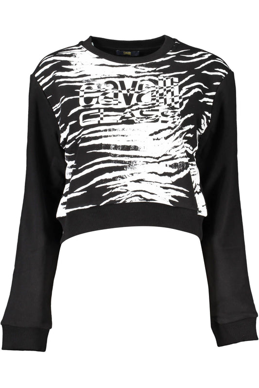 Cavalli Class Chic Brushed Cavalli Sweatshirt with Logo Print