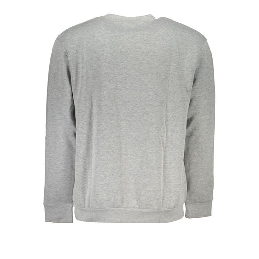 Cavalli Class Chic Gray Embroidered Sweatshirt