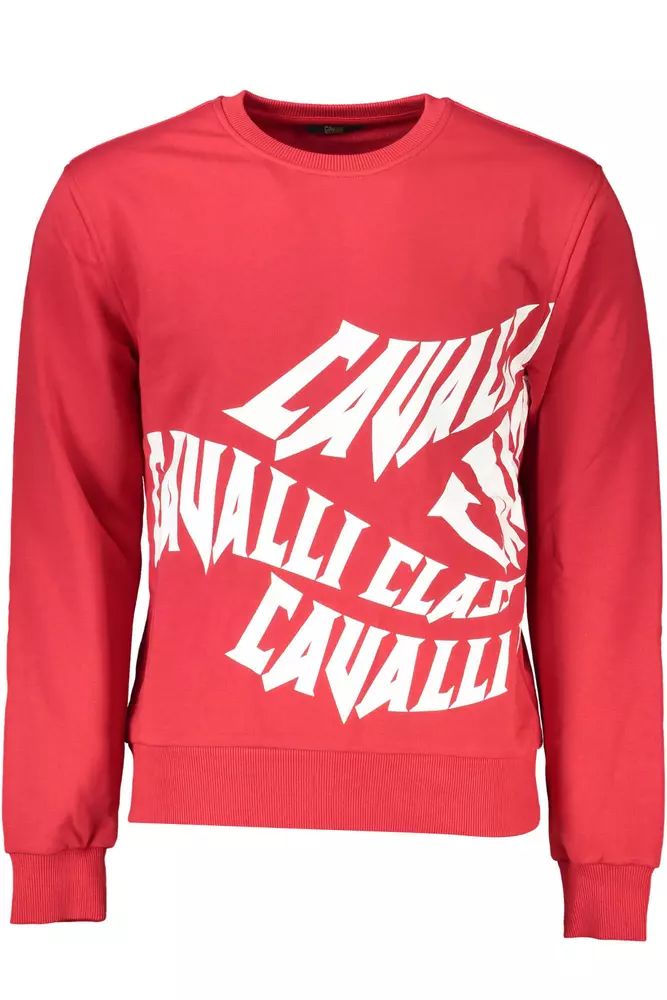 Cavalli Class Elegant Pink Round Neck Sweater