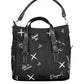 Desigual Elegant Embroidered Black Handbag with Versatile Straps