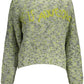 Desigual Green Embroidered Sweater with Contrasting Accents