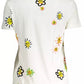 Desigual Chic Printed Round Neck Tee with Contrasting Details