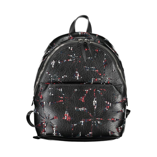 Desigual Chic Black Backpack with Contrasting Details