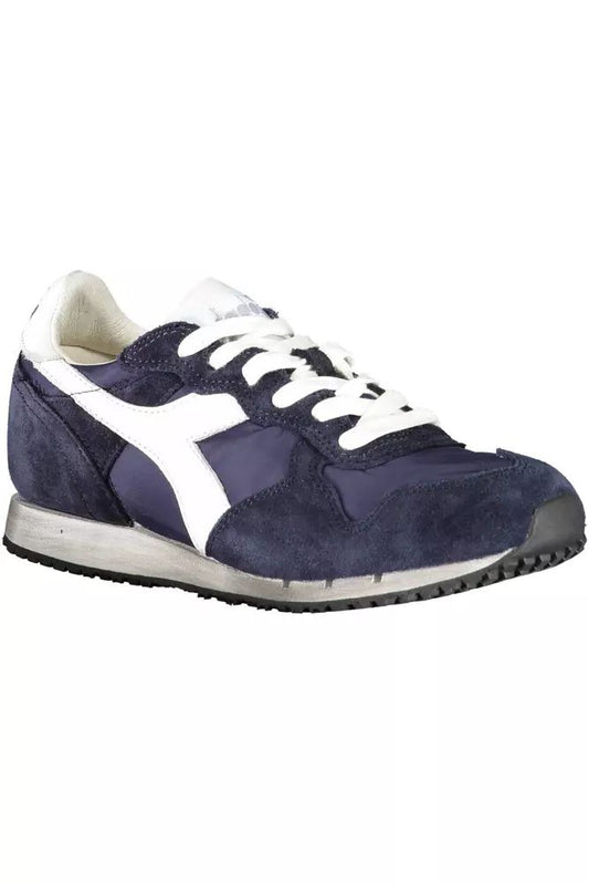 Diadora Chic Blue Lace-Up Sports Sneakers