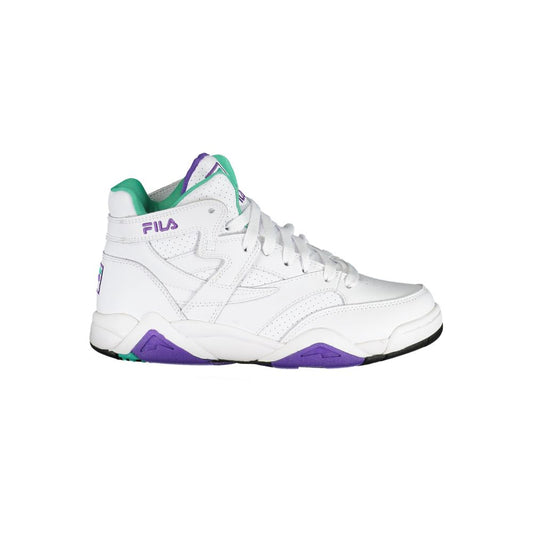 Fila Chic White Laced Sports Sneakers with Contrast Accents