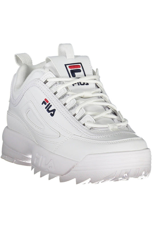Fila Sleek White Sports Sneakers with Embroidered Accents