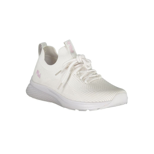 Fila Elegant White Run-It Sneakers with Rose Detailing