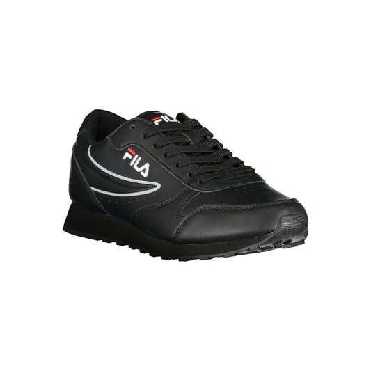 Fila Sleek Black Lace-Up Sport Sneakers