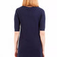 Gant Chic Blue Wool-Cashmere Short Dress with Logo