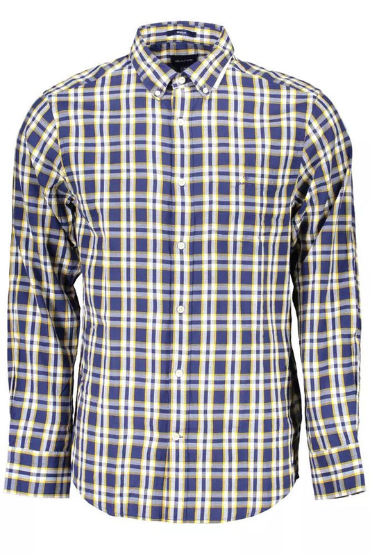 Gant Refined Blue Cotton Long Sleeve Shirt