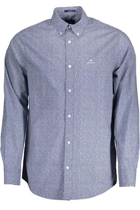 Gant Elegant Blue Long-Sleeved Cotton Shirt
