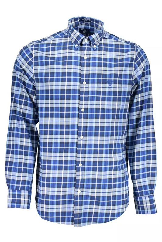 Gant Classic Blue Cotton Long Sleeve Shirt