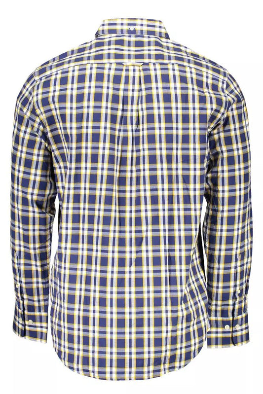 Gant Refined Blue Cotton Long Sleeve Shirt