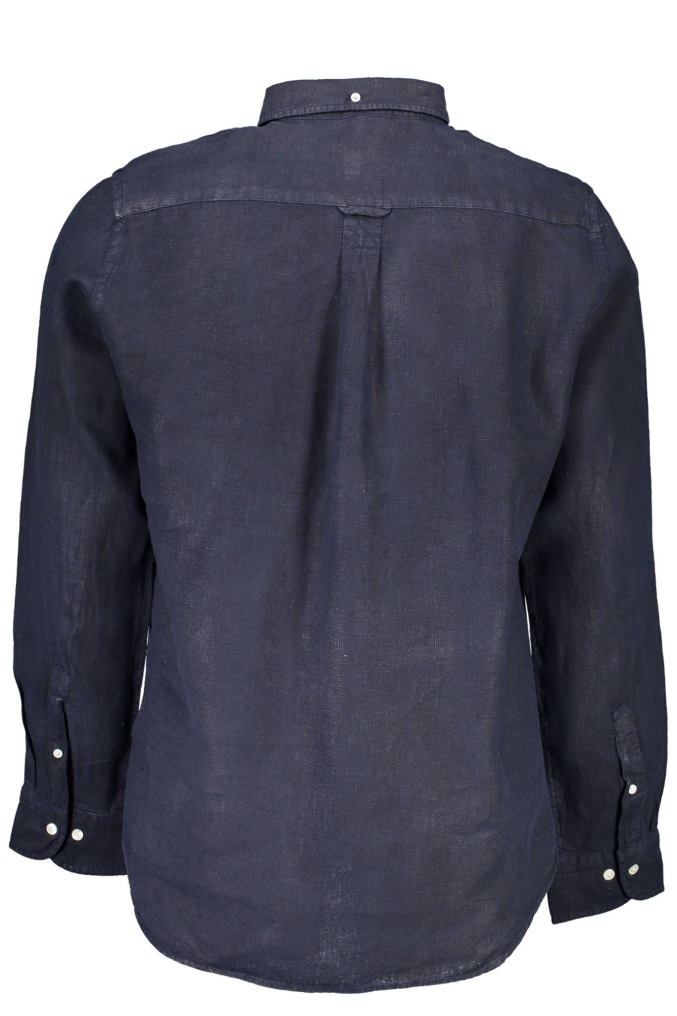 Gant Elegant Linen Short Sleeve Shirt in Blue