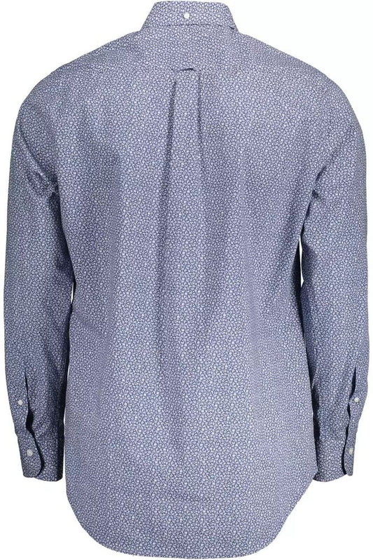 Gant Elegant Blue Long-Sleeved Cotton Shirt