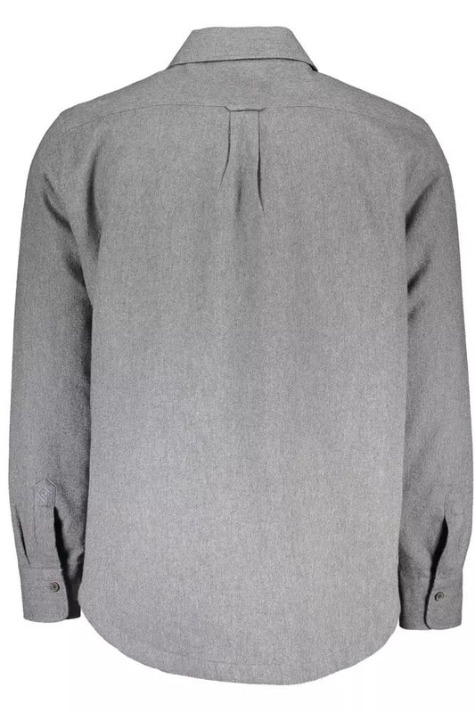 Gant Elegant Gray Cotton Long-Sleeved Men's Shirt