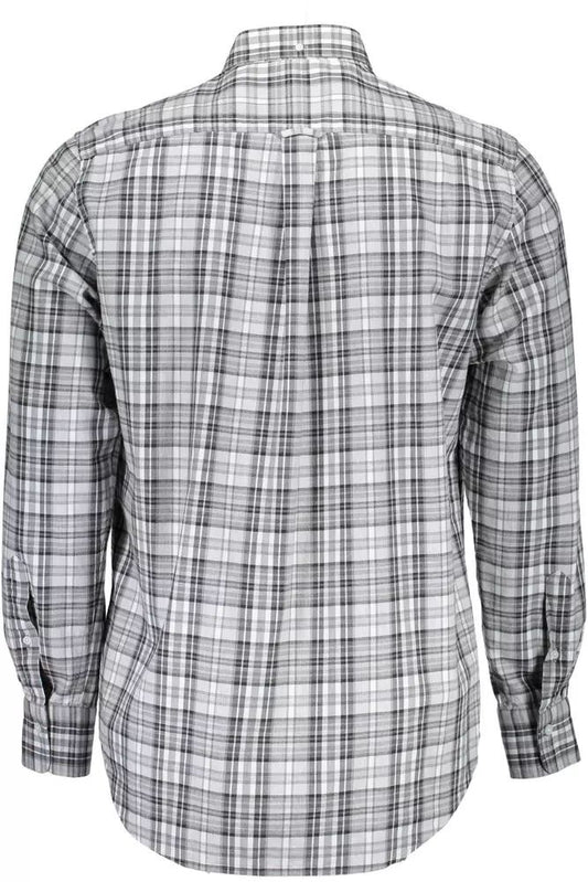 Gant Elegant Gray Cotton Long Sleeve Men's Shirt