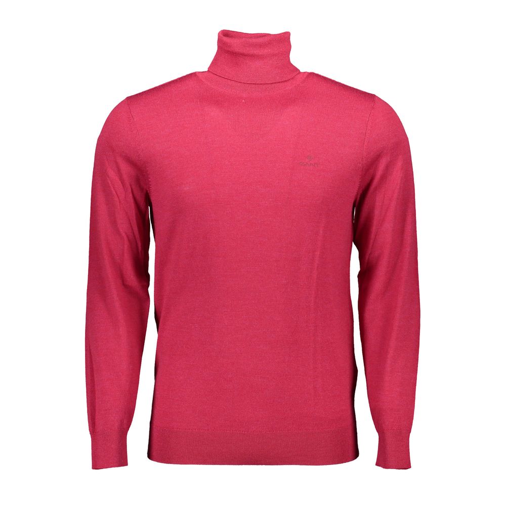 Gant Elegant Pink Turtleneck Sweater in Pure Wool