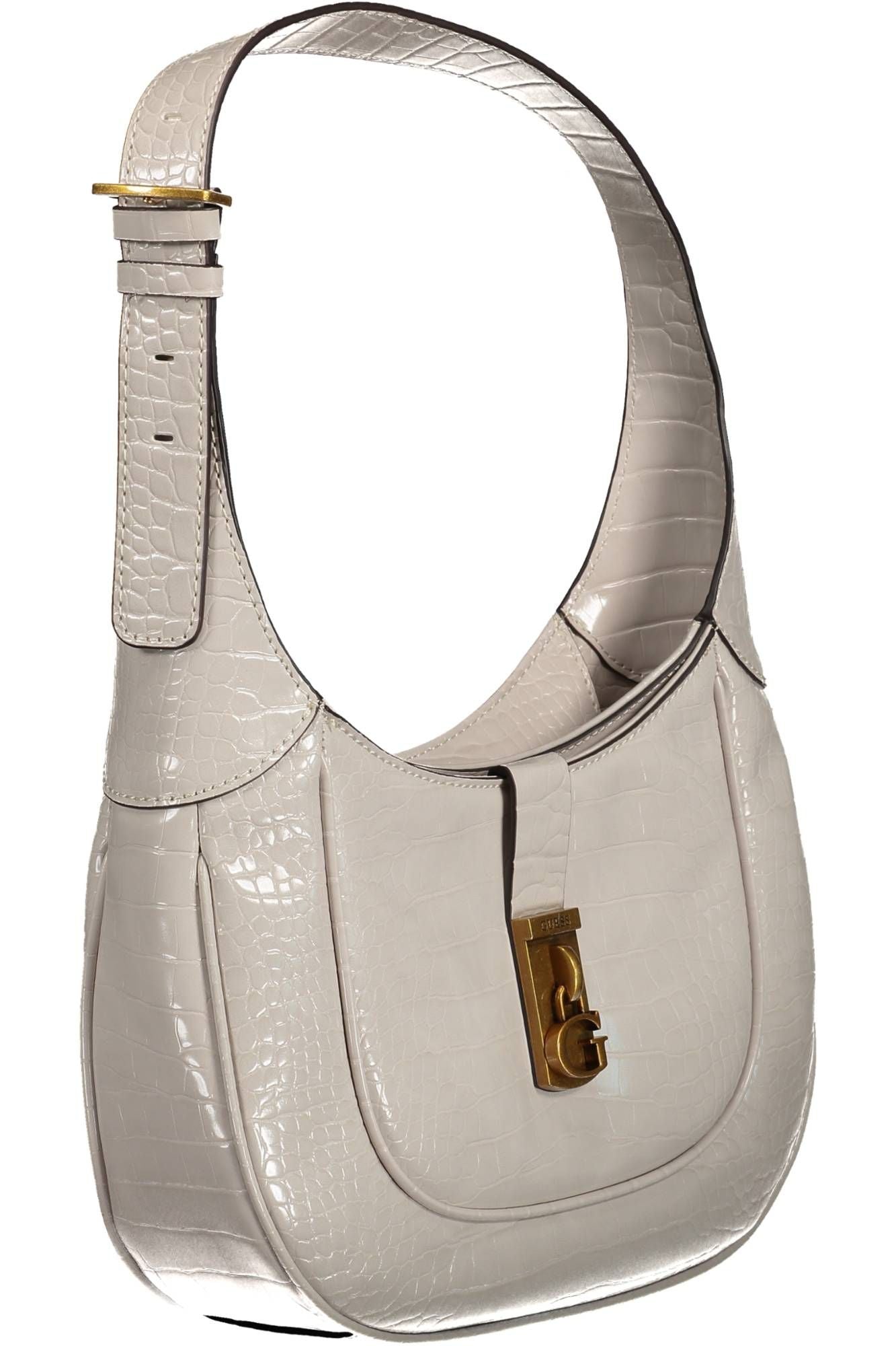 Guess Jeans Chic Gray Shoulder Bag with Contrasting Details