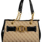 Guess Jeans Chic Black Chain-Handle Tote Bag