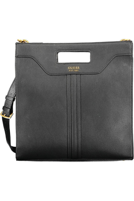 Guess Jeans Chic Black Handbag with Contrasting Details