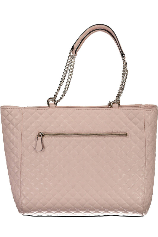 Guess Jeans Chic Pink Chain-Handle Shoulder Bag
